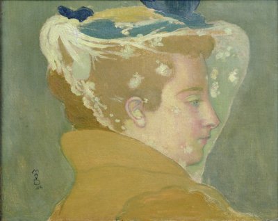 Portrait of Marthe with a White Veil by Maurice Denis